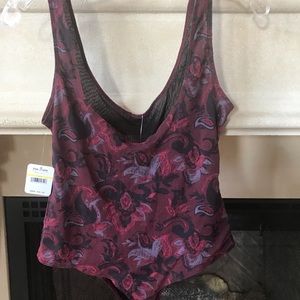 Free people floral bodysuit